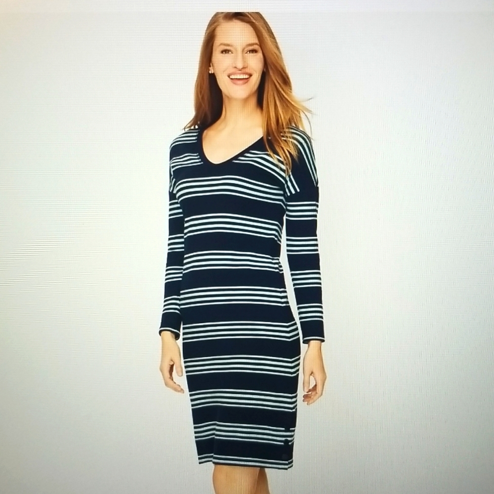 Talbots V-Neck Cotton Modal Dress